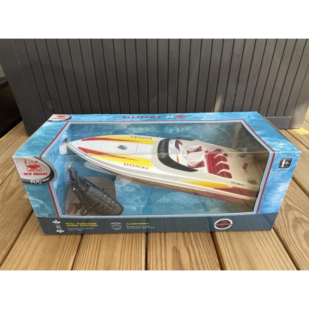 Vintage 2007 NEW Bright Marine Donzi 28 ZX RC Speed Boat Remote Control Racing
